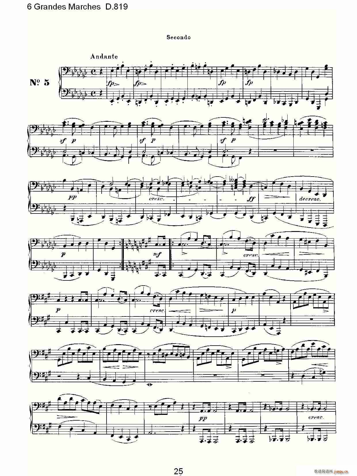 6 Grandes Marches D.819(ʮּ)25