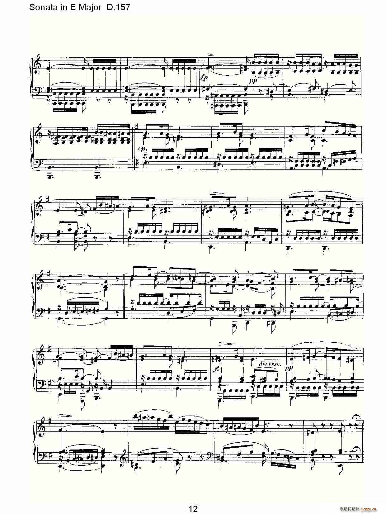 Sonata in E Major D.157(ʮּ)12