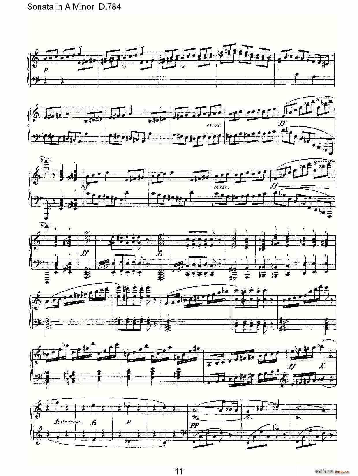 Sonata in A Minor D.784(ʮּ)11