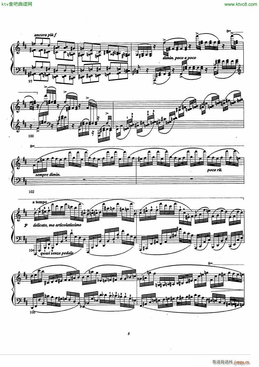 Etude No 3 La Campanella D aprs Paganini Liszt()8