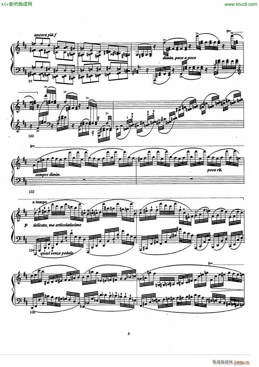 Etude No 3 La Campanella D aprs Paganini Liszt()8