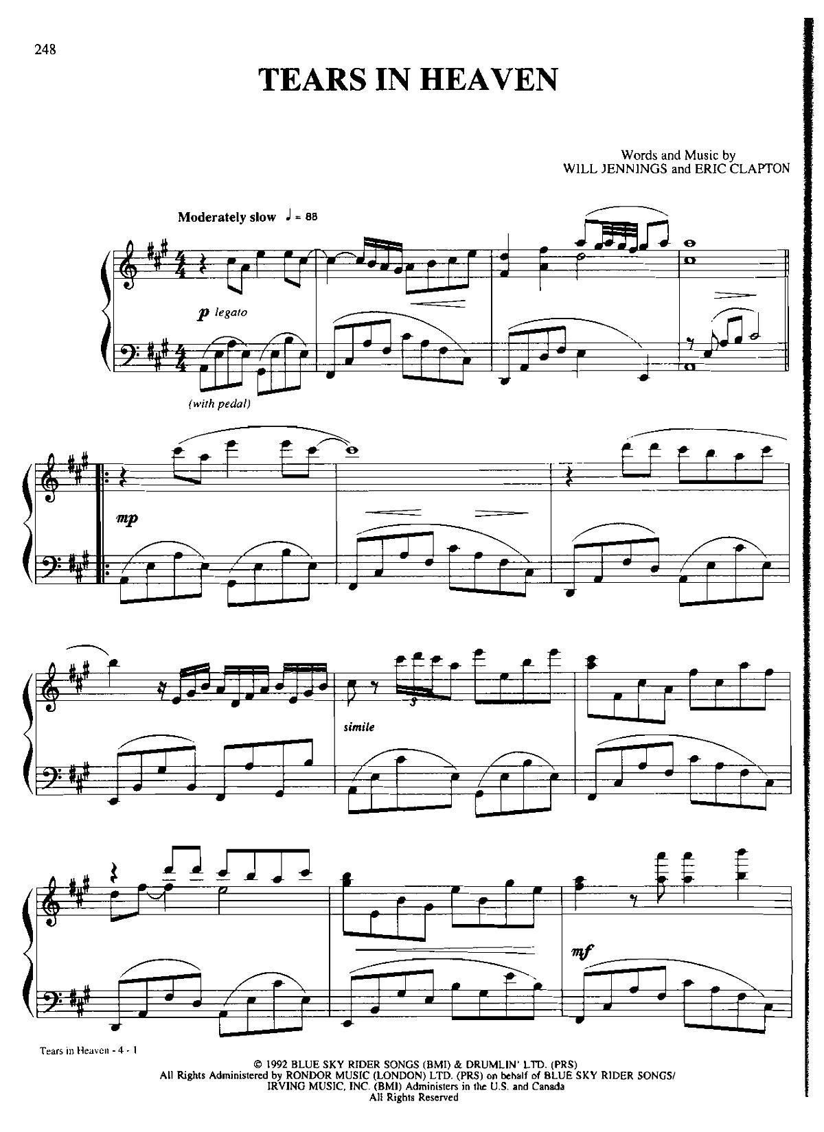 TEARS IN HEAVEN Dan Coates  ()1