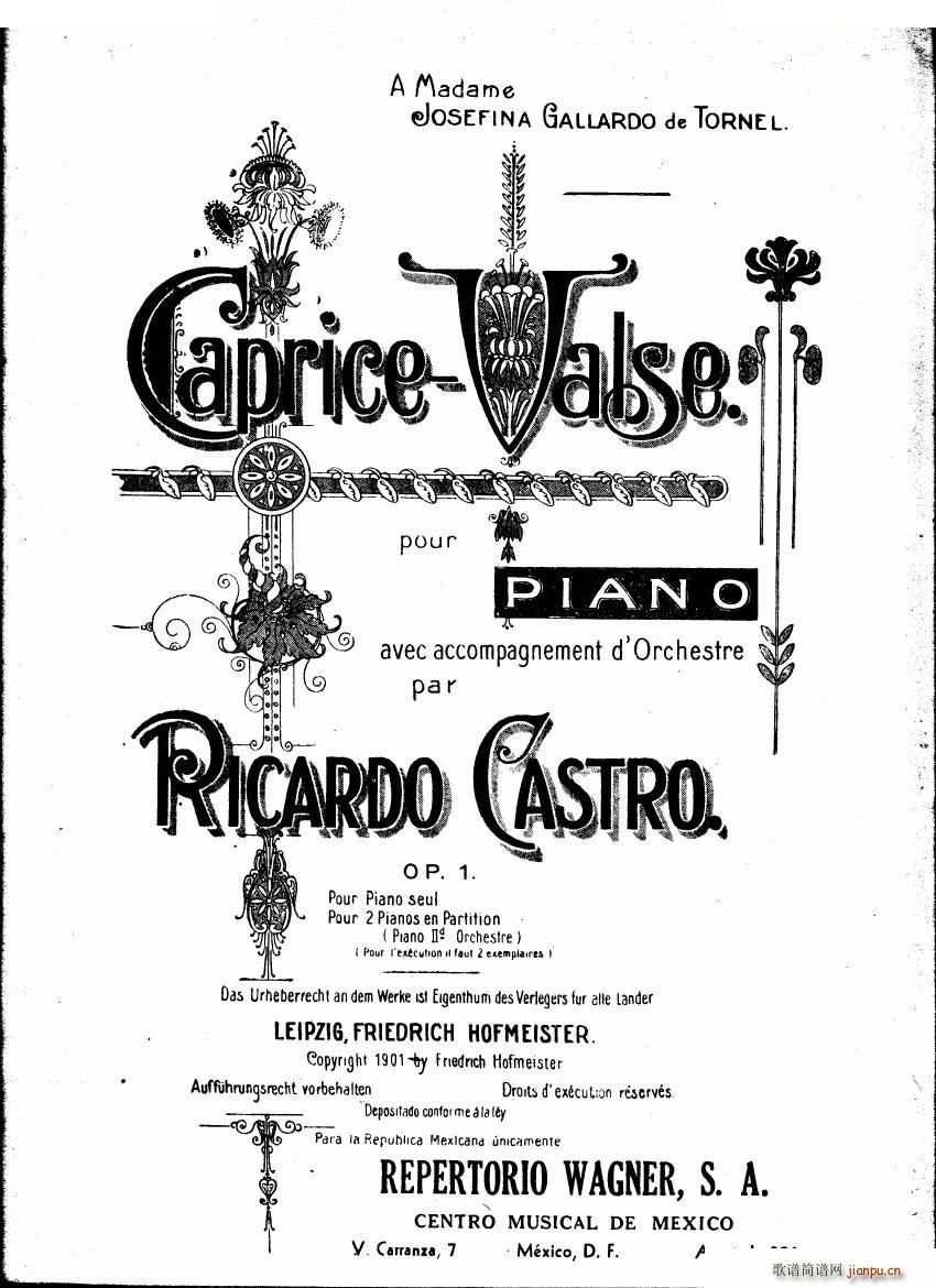 Castro Caprice Valse Op1 Caprice Valse Op1(ʮּ)1