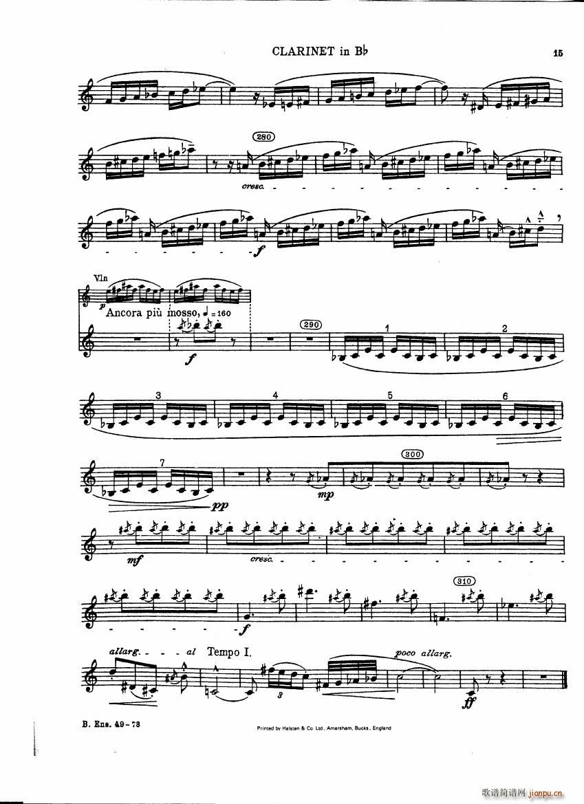 Bartok SZ 111 Contrasts clarinets A and Bb()15
