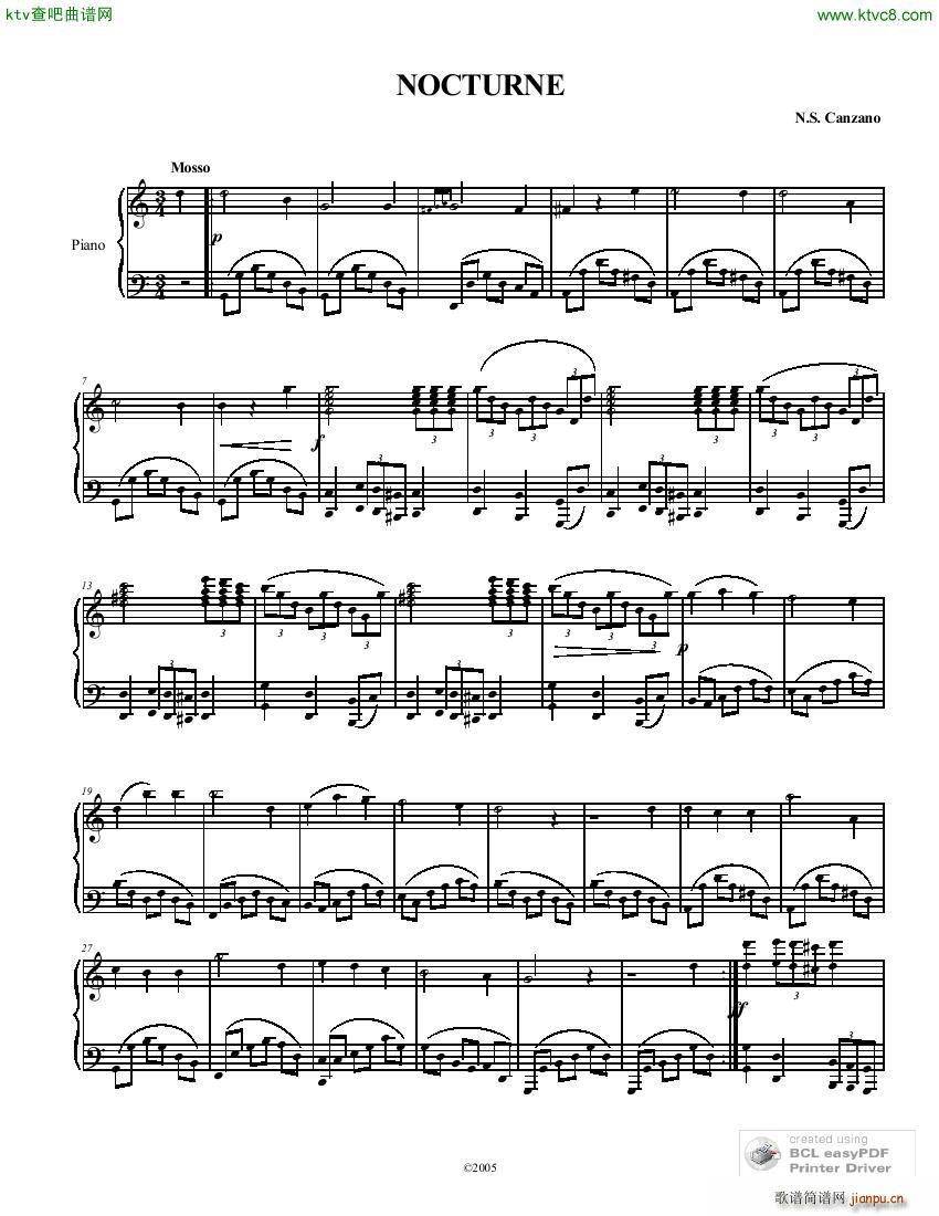 Canzano Nico Nocturne No 5 in A minor()1