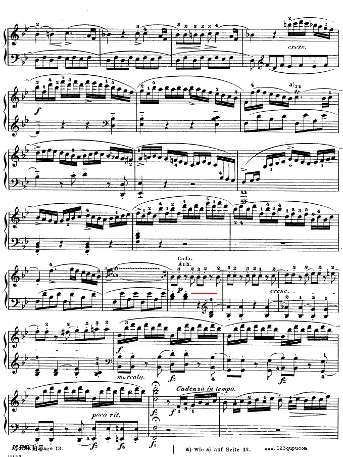 降B大调奏鸣曲kv333-莫扎特(钢琴谱)18