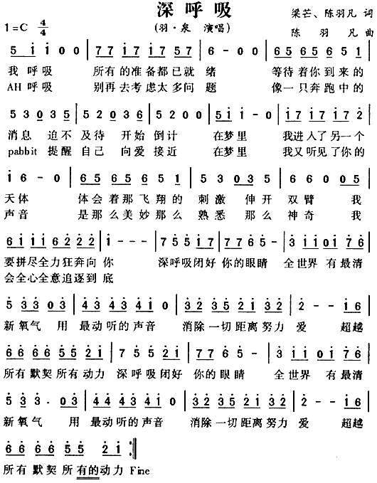 深呼吸简谱_深呼吸卡通图片