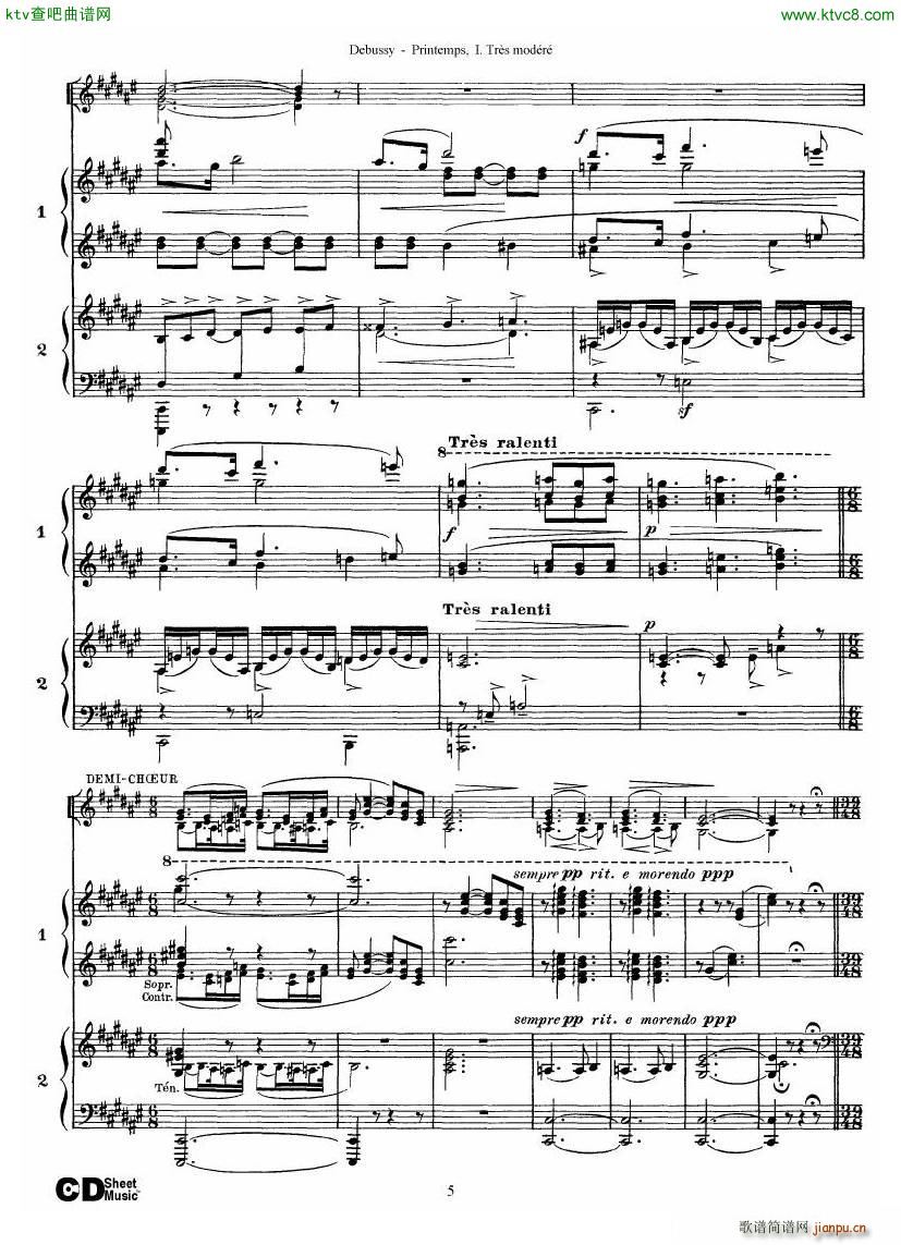 Debussy Printemps I()5