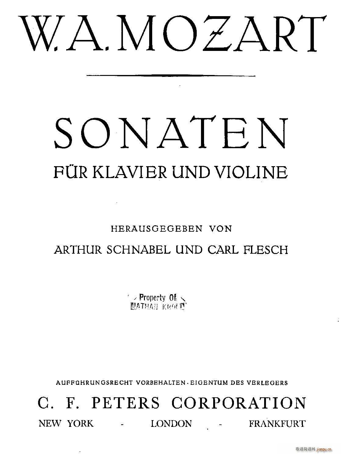 Mozart Violin Sonata No 4 KV 304 С(С)1