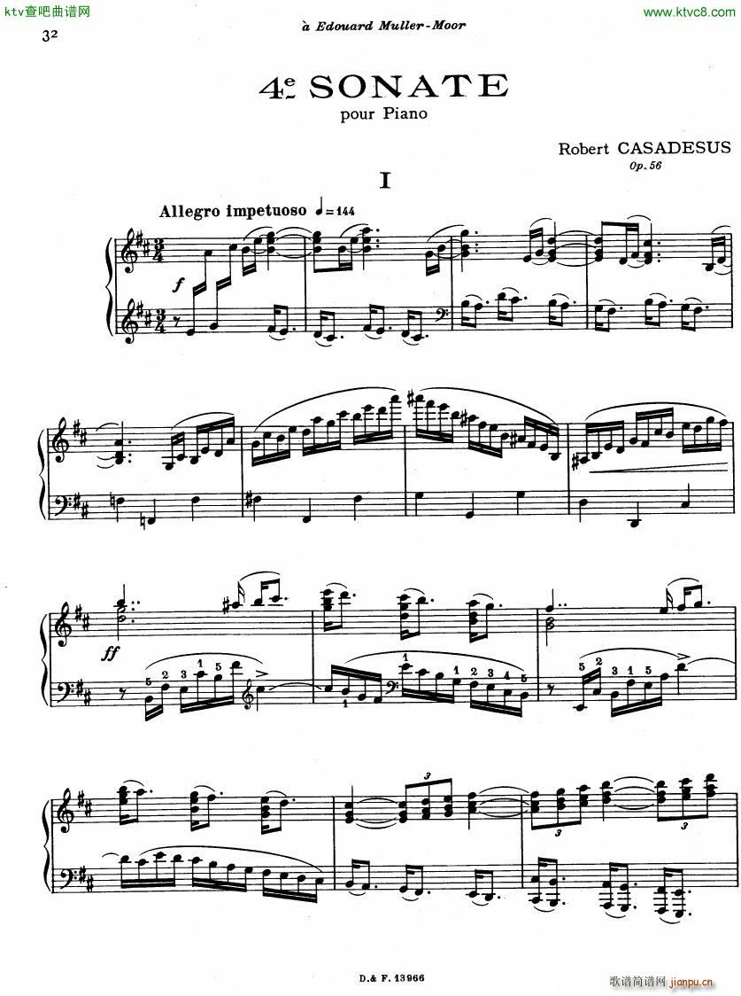 Casadesus Sonata No4 op56()1