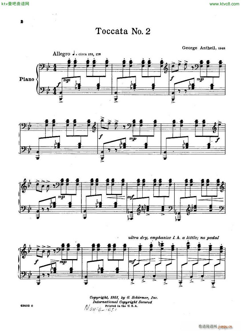 Antheil 2 Toccatas()8