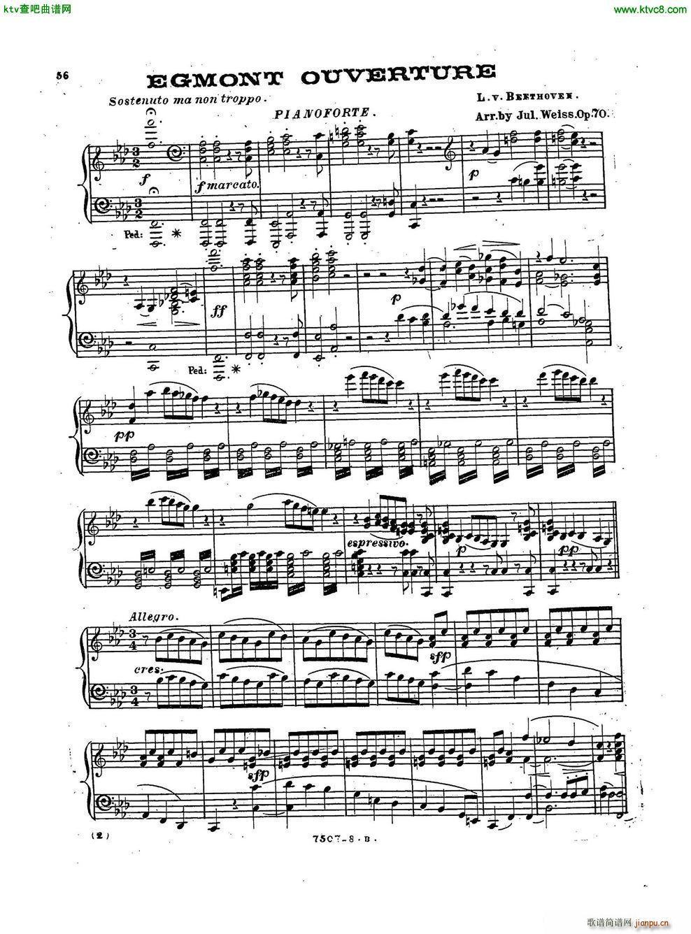 Beethoven op 84 Egmont Overture arr Weiss()1