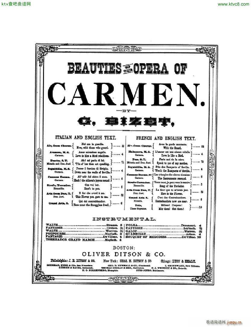 Bizet Carmen Toreador Grand March arr Maylath()1