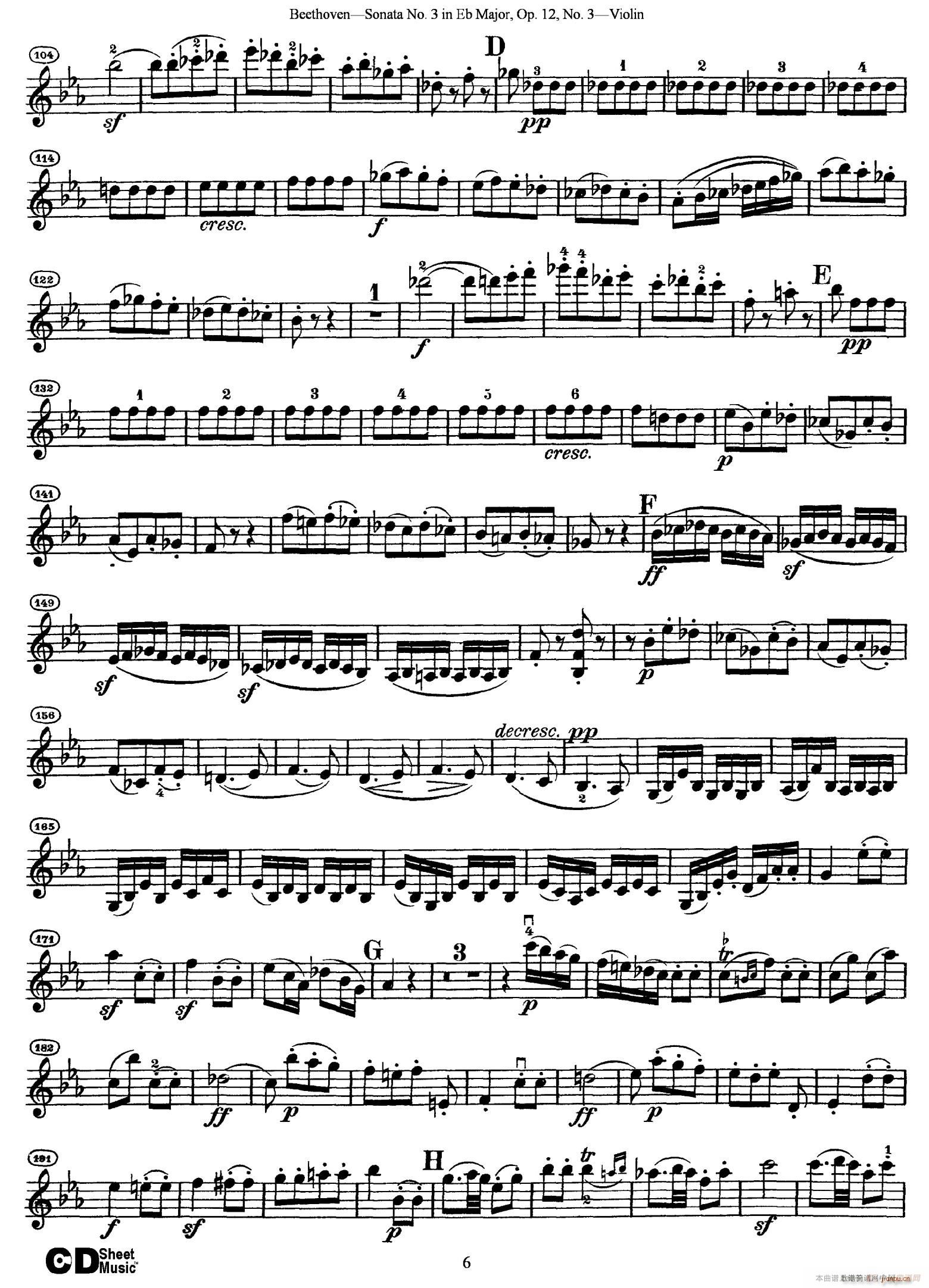 AڶС Sonata No 2 in A Major Op 12 No 2(С)6