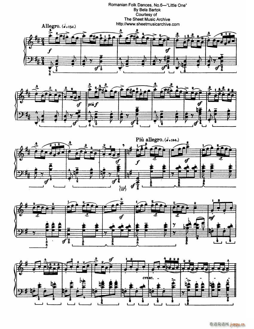 Bartok SZ 56 Six Romanian Folkdances()7