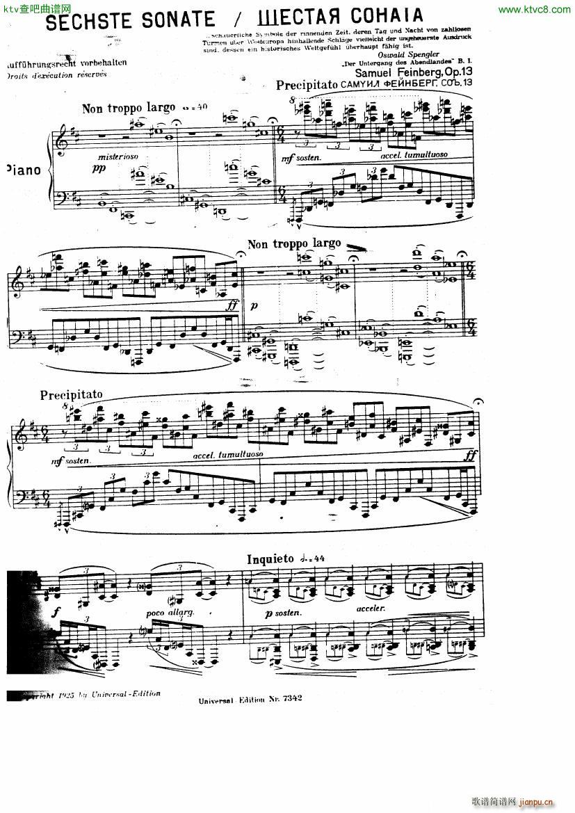 Sonata No 6 Op 13()1