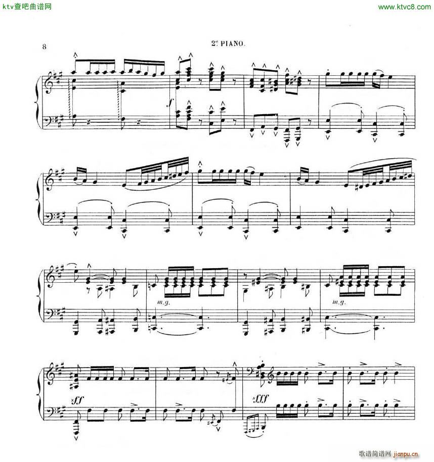 Chaminade Cecil La Sevillane for 2 pianos 4 hands()17