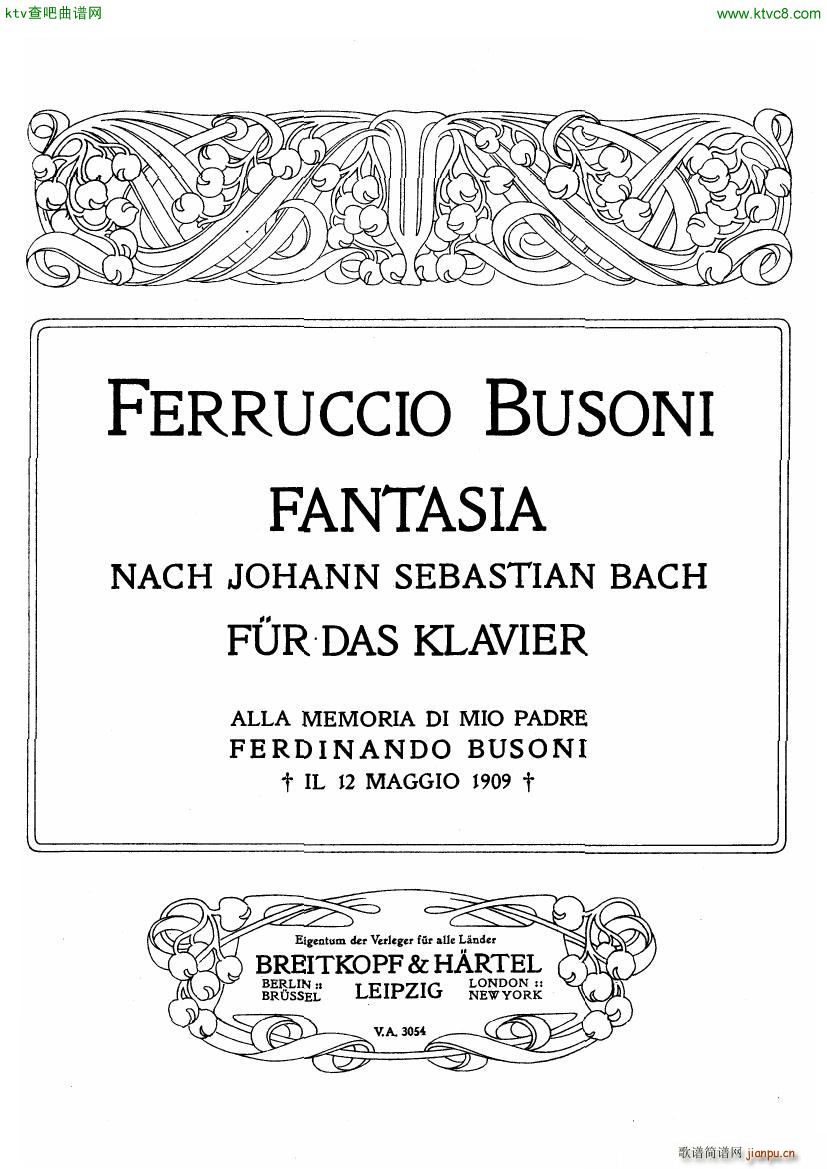 Busoni Fantasia nach Bach()1