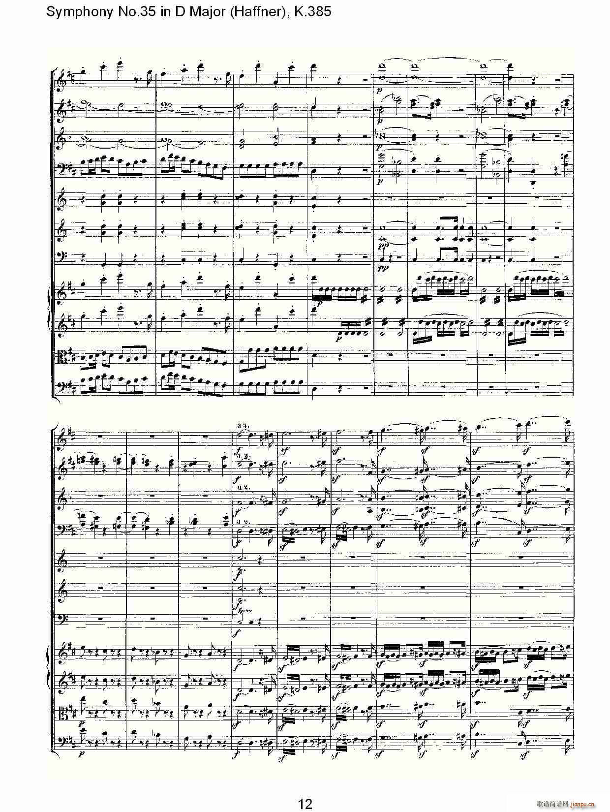 Symphony No.35 in D Major, K.385(ʮּ)12