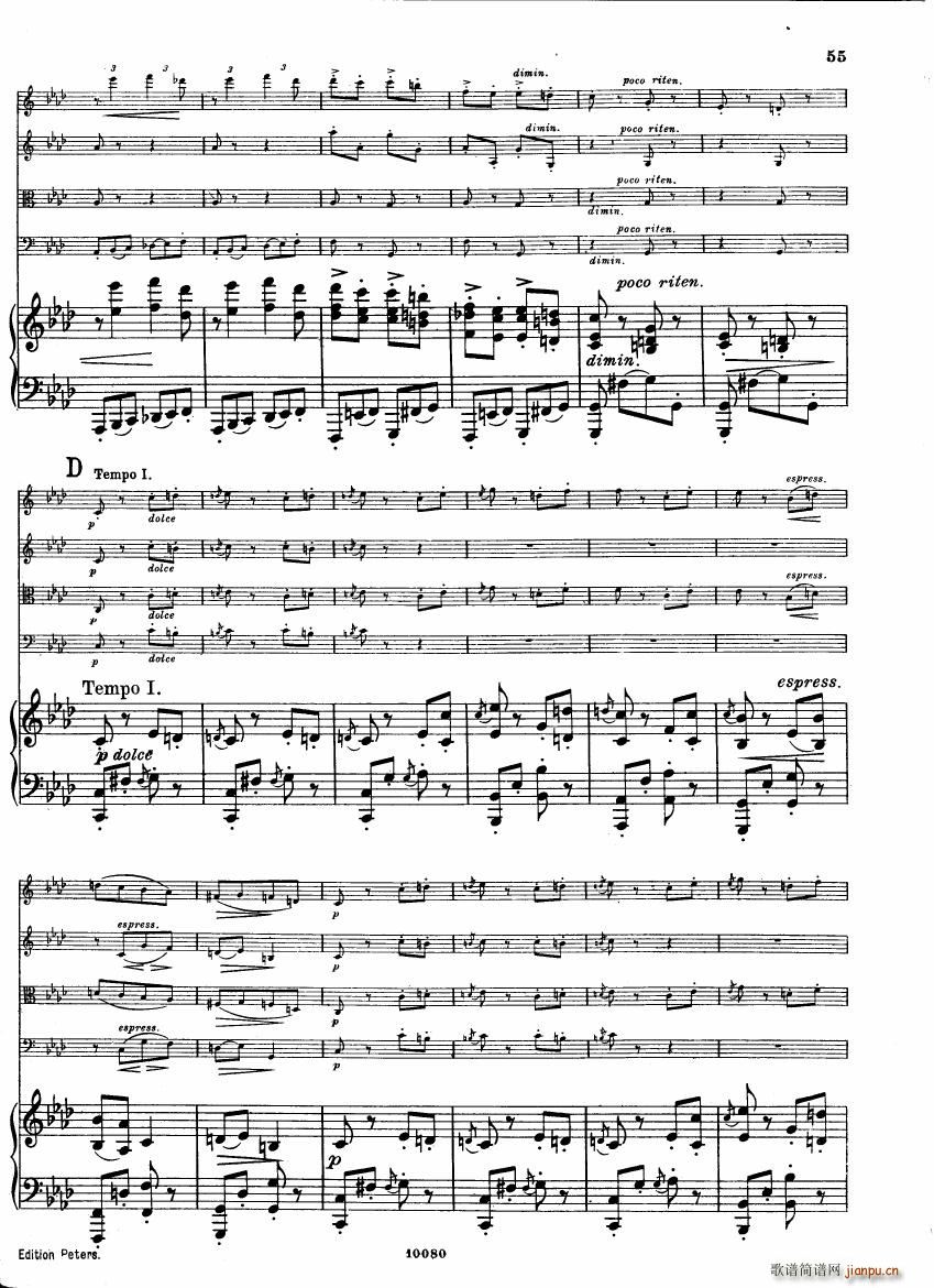 Brahms op 34 Piano Quintet f minor score ()13