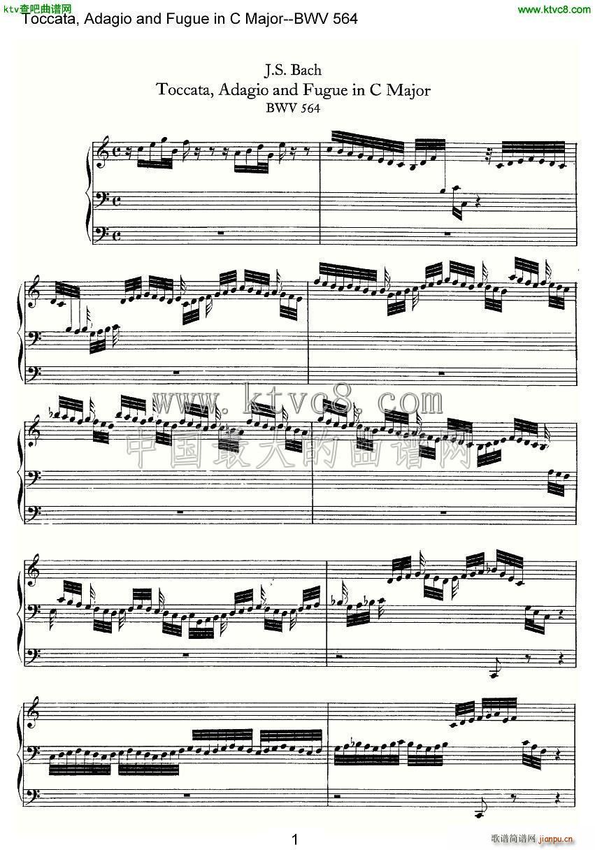 Toccata Adagio and Fugue in C Major BWV 564 ܷ(ʮּ)1