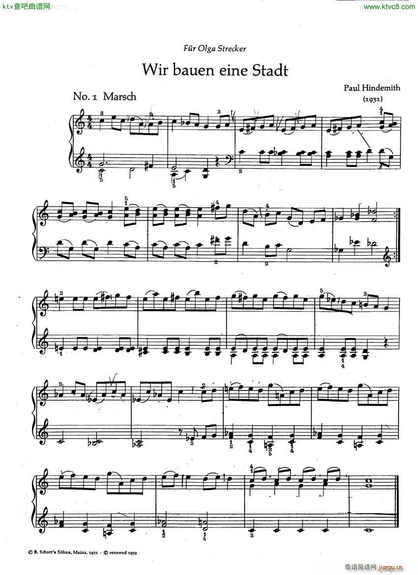 Hindemith Wir Bauen Eine Stadt pf()1
