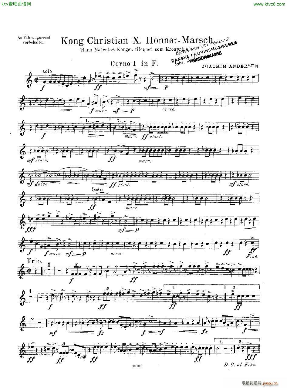 Andersen Kong Christian X Honn rmarsch orch()18