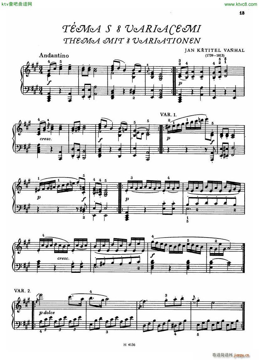Czech piano variations from 18th century()11
