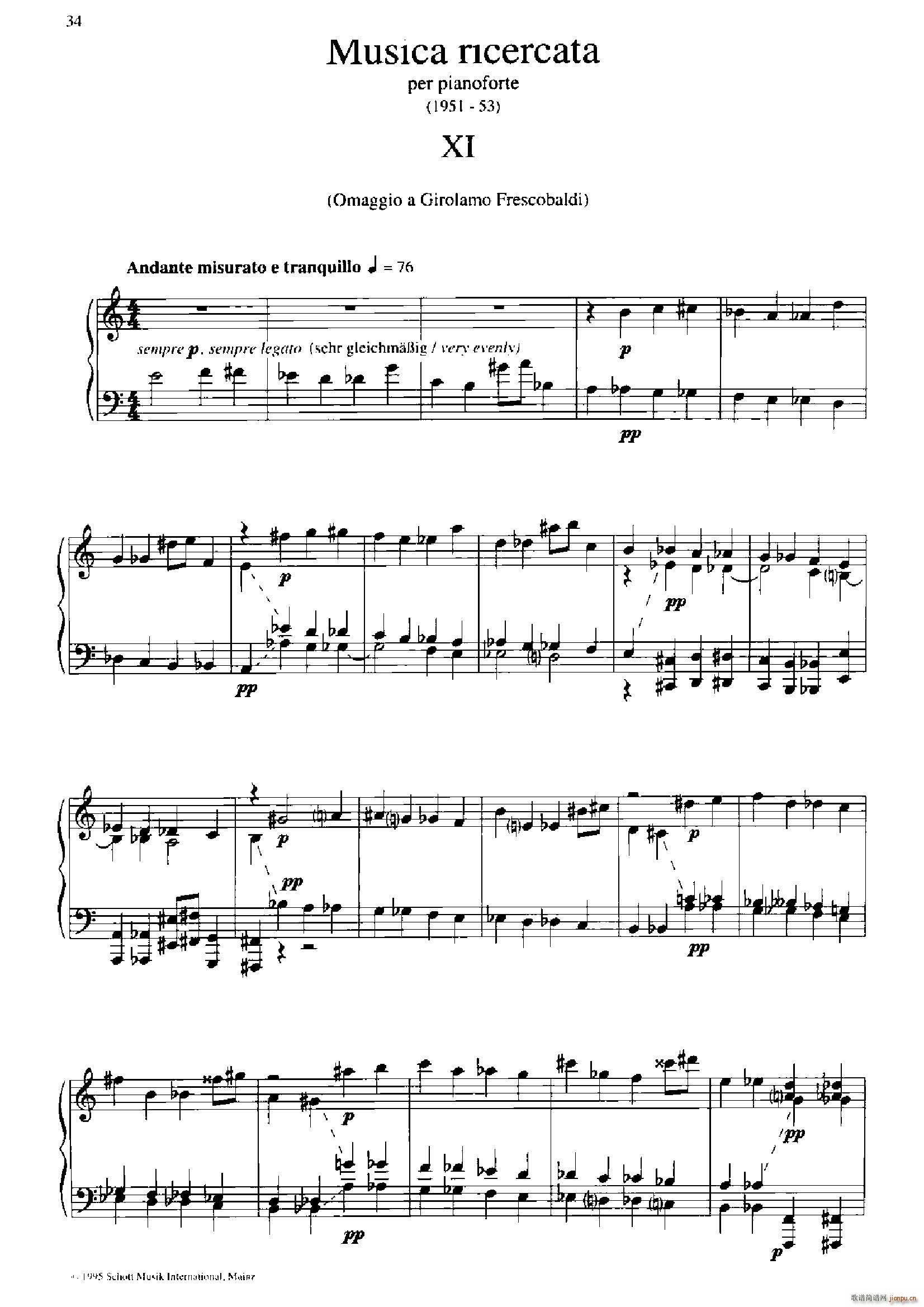 Musica Ricercata ϰ 11()1