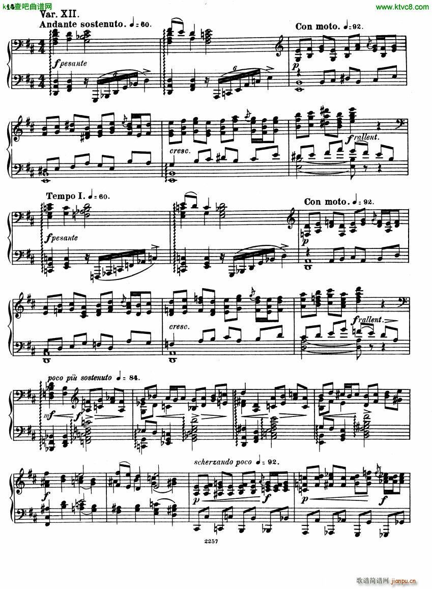 Glazunov Theme et Variations Op 72()14