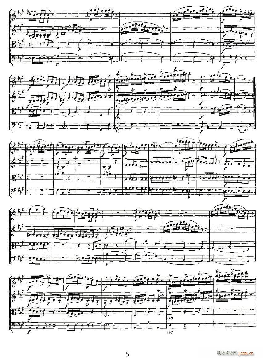 Quartet No 2 in D Major K 155 Dڶ()5