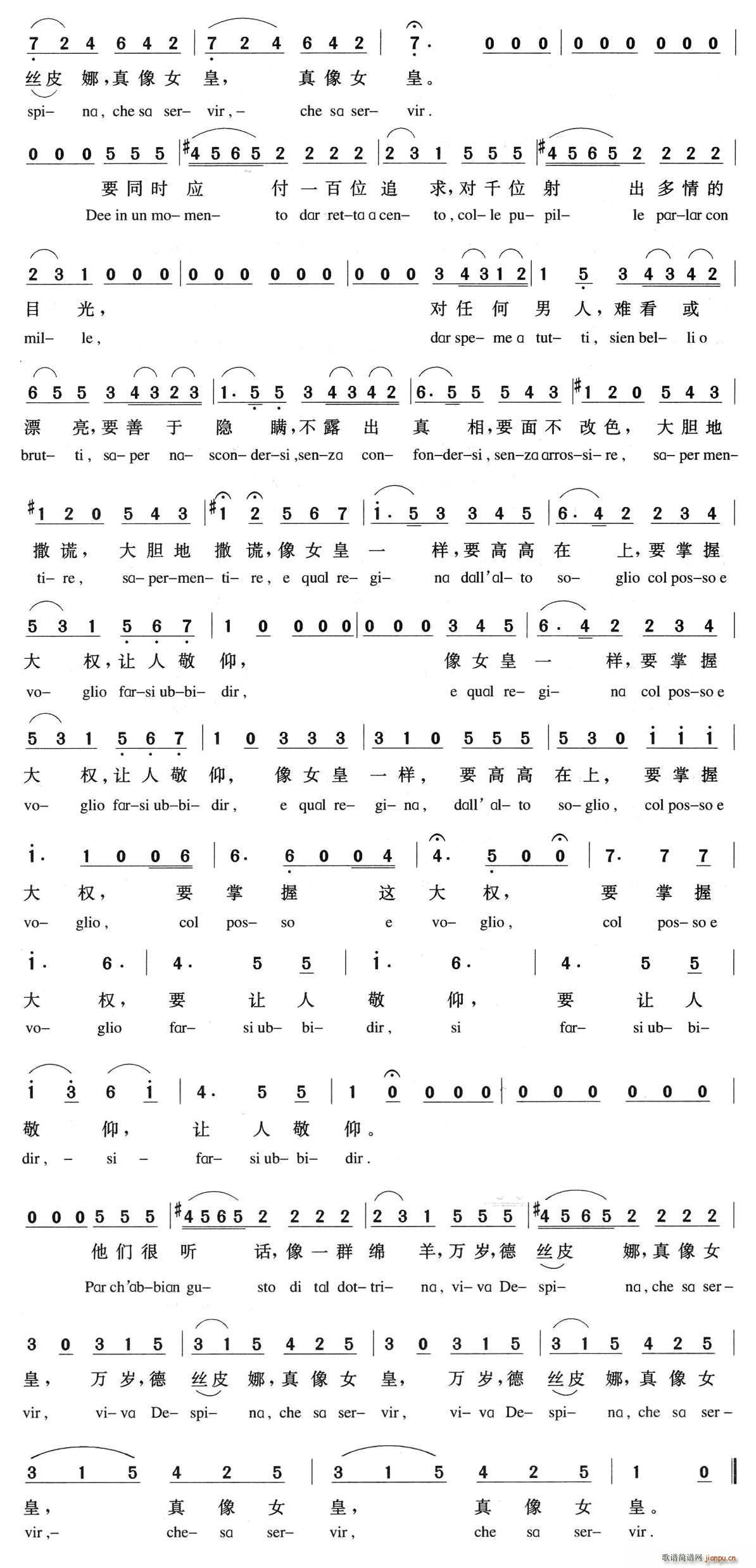 年轻姑娘应该懂得 歌谱简谱网
