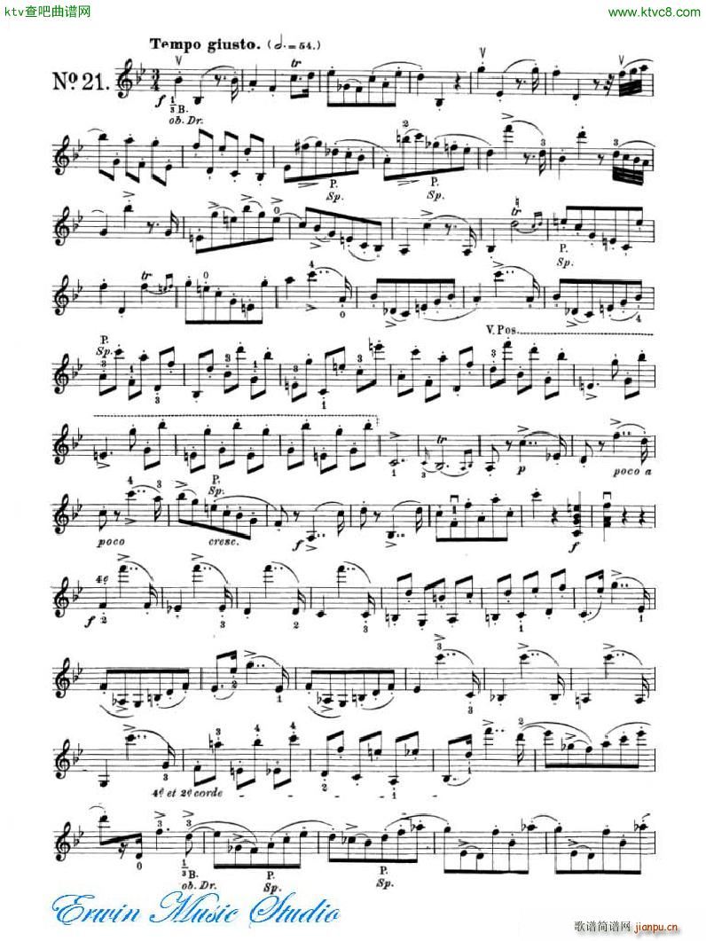 ޵ 24ϰPierre Rode 24 Studi Per violino 17 24(ʮּ)9