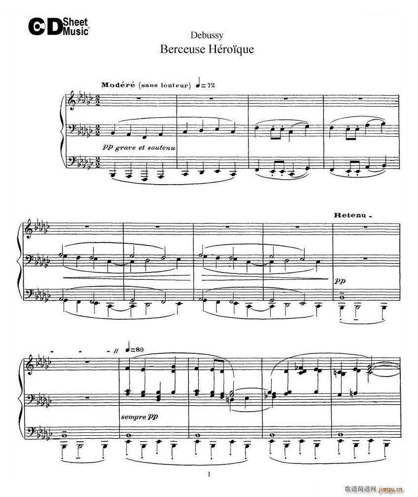 Debussy Berceuse Hro que Berceuse Hro que(ʮּ)1
