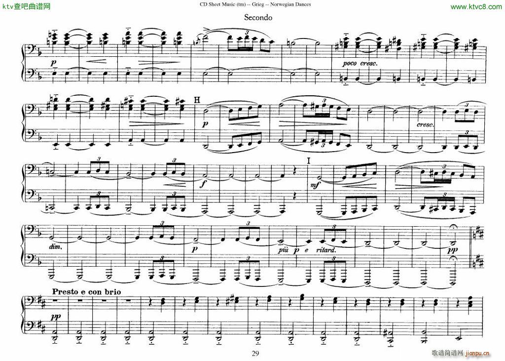 Grieg Norwegian Dance Op 35 1 4 Duet()29
