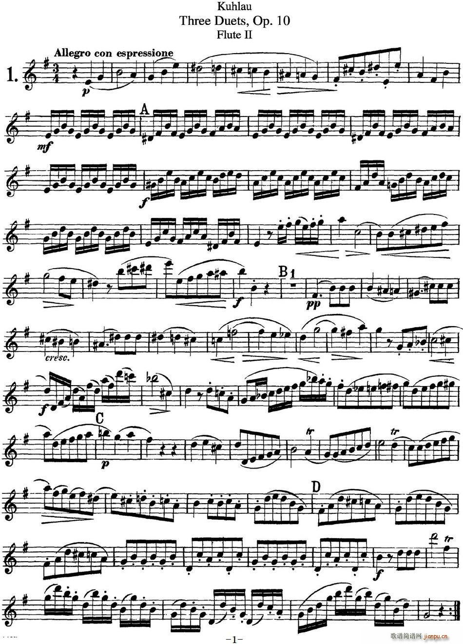 ͳѶϰOp 10 Flute 2 No 1()1