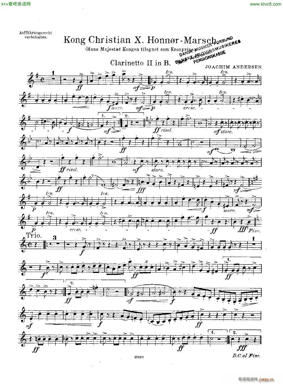 Andersen Kong Christian X Honn rmarsch orch()15