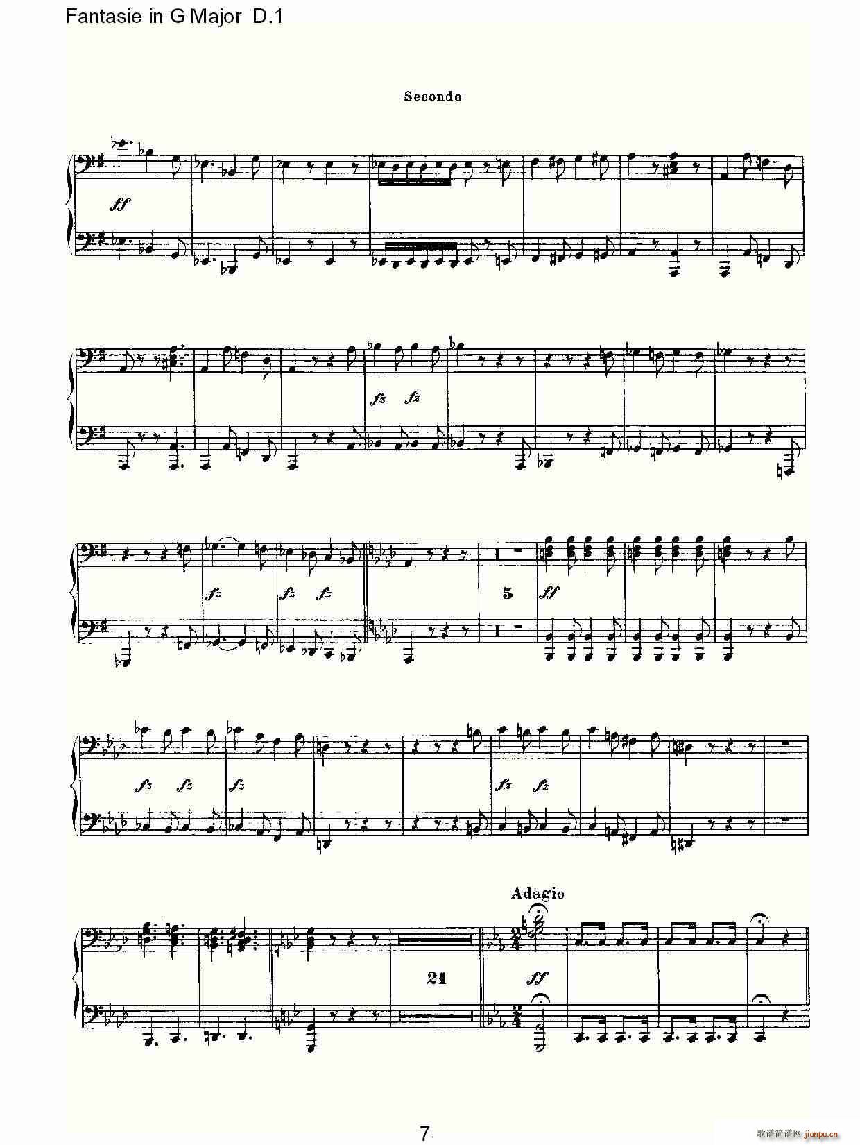 Fantasie in G Major D.1(ʮּ)7