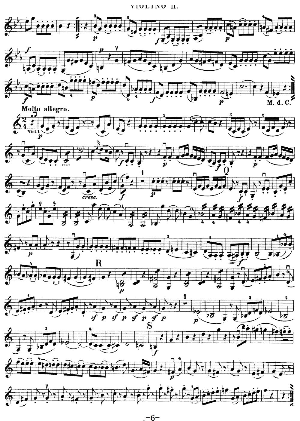 MozartQuartet No 19 in C Major K 465 Violin 2 歌谱简谱网