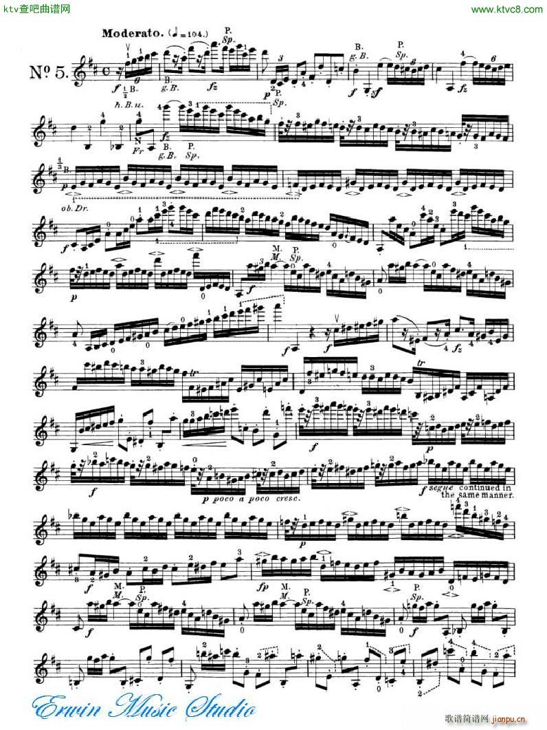 ޵ 24ϰPierre Rode 24 Studi Per violino 01 08(ʮּ)9