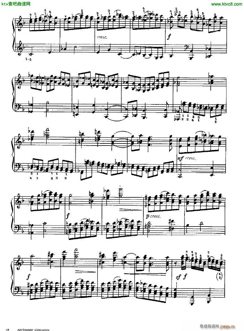 Glazunov Prelude and Fugue in D minor op 62()8