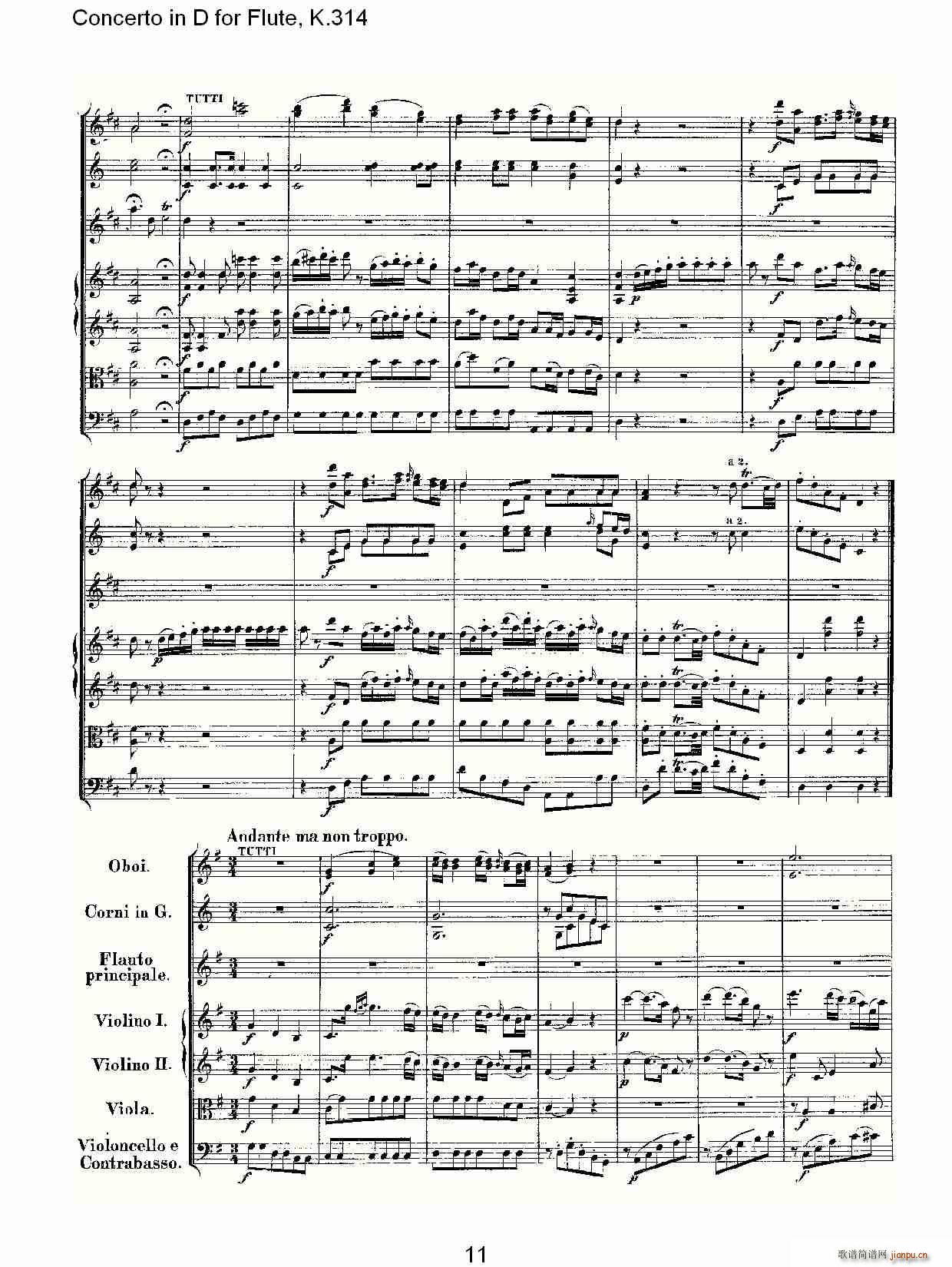 Concerto in D for Flute, K.314()11