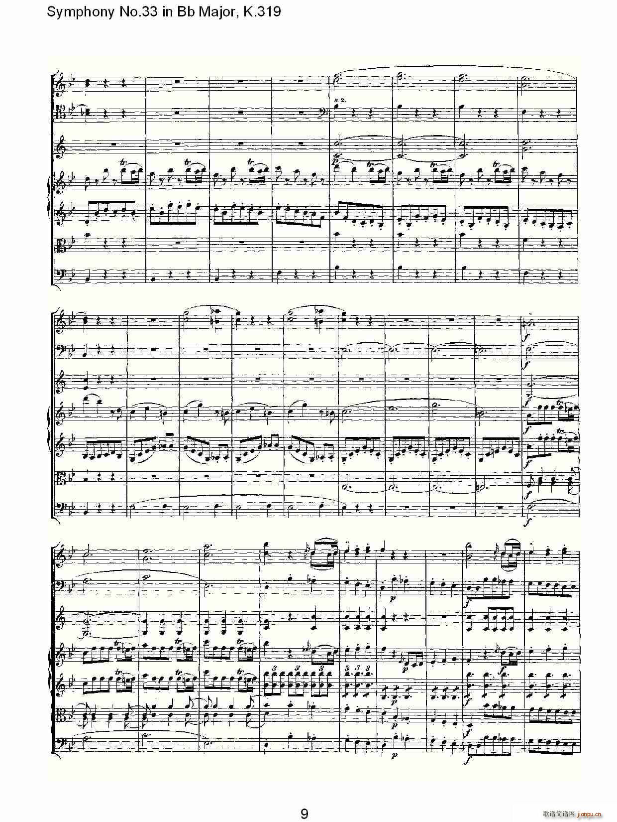 Symphony No.33 in Bb Major, K.319(ʮּ)9