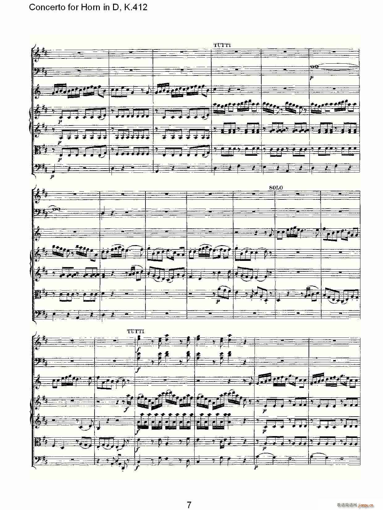 Concerto for Horn in D, K.412(ʮּ)7