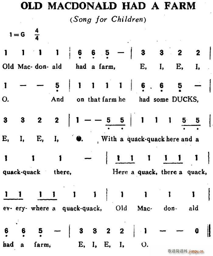 OLD MACDONALD HAD A FARM һũ(ʮּ)1