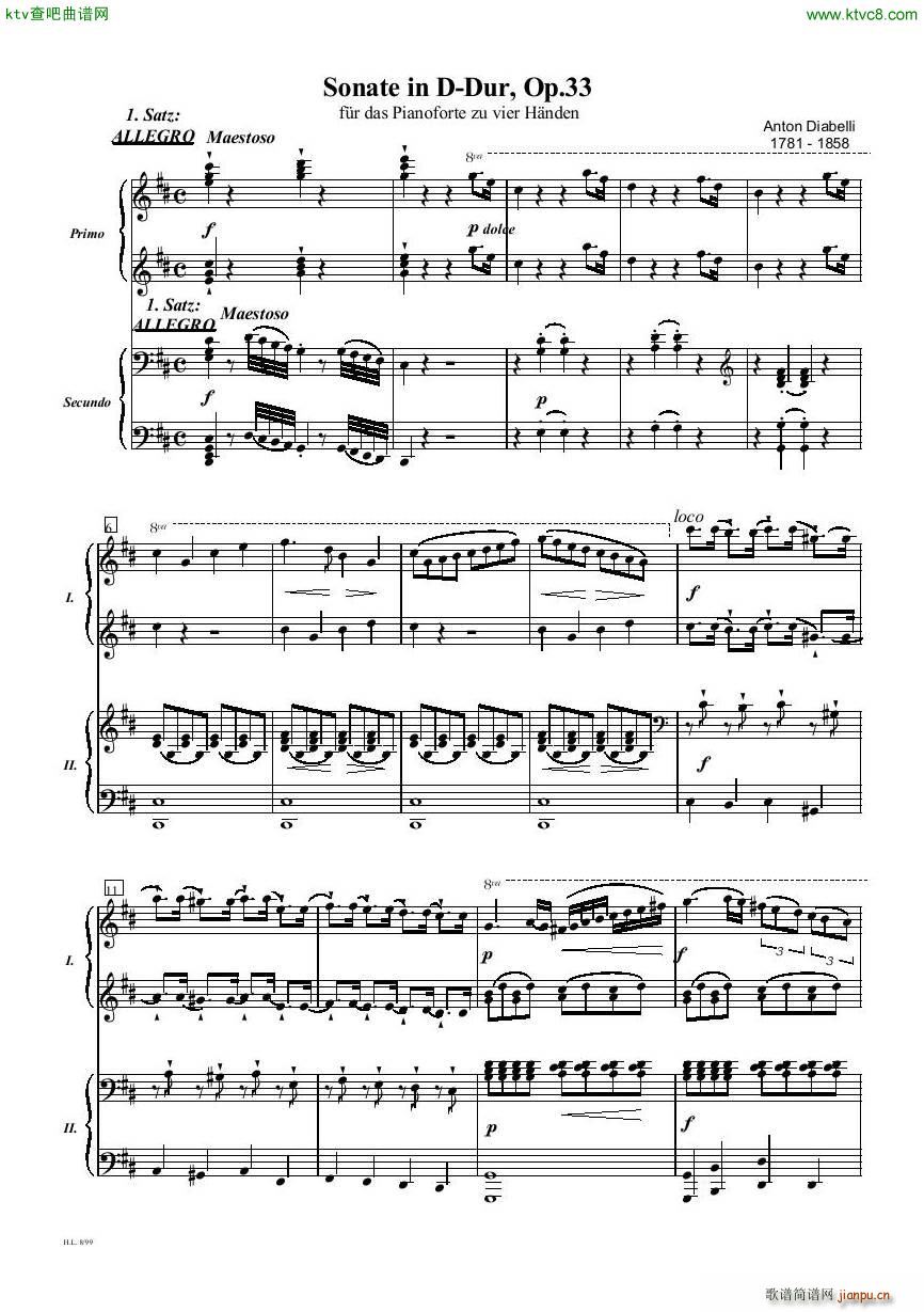 Diabelli Sonata Op33 For Two Pianos()1