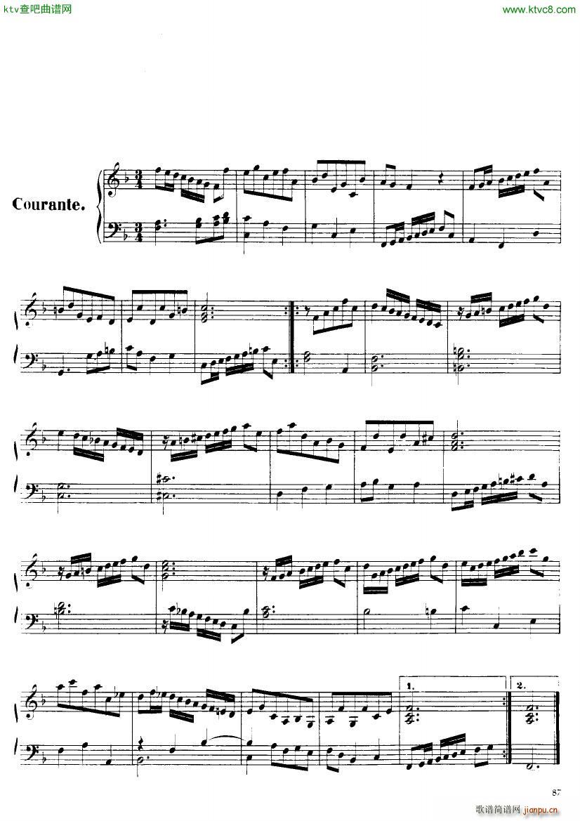 Handel Suite in F major G175 179()7