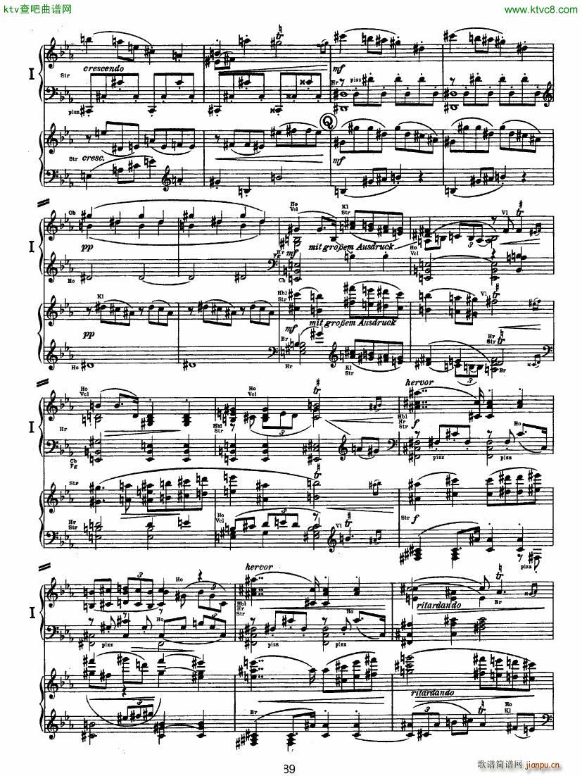 Bruckner Symphony No 4 4 hands arr ()38