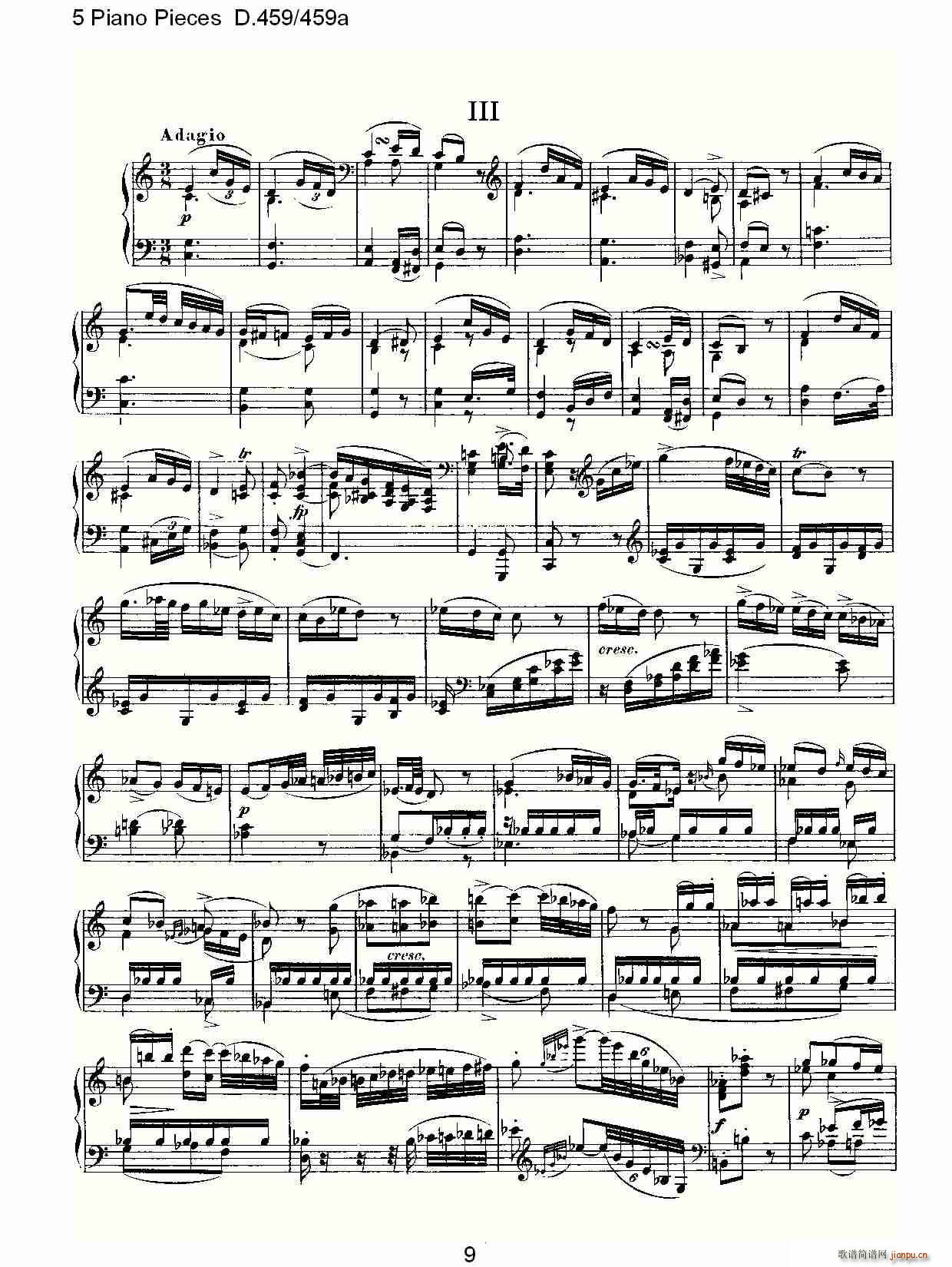 5 Piano Pieces D.459459a()9