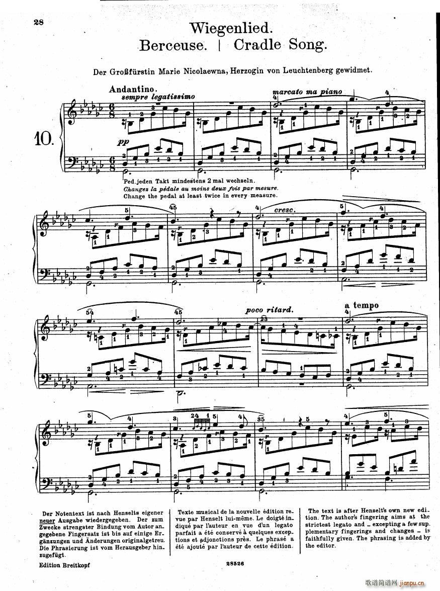 Henselt Piano Solo Album Piano Solo Album(ʮּ)27